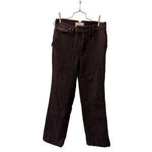 Brown Brushed Wool Trousers